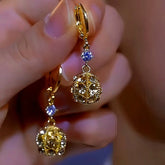 14K Gold-plated Zircon Ball Earrings - elegant Zircon Ball Earrings
