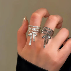 Dainty Gold Bow Ring | 14K Gold Plated Adjustable - stunning Gold Bow Ring