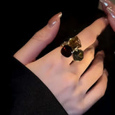 Modern 3D Gold Cube Ring | 14K Gold Plated - stunning Gold Cube Ring