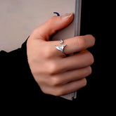14K Gold Plated Zircon Fishtail Adjustable Rings - stunning gold mermaid ring
