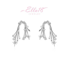 18K Gold-Plated Irregular Zircon Starlight Earrings - elegant Starlight Earrings