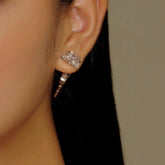 18K Gold-Plated Zircon Jacket Earrings - elegant Zircon Jacket Earrings
