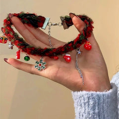 Close-up of the pendant and clasp on the Snowflake Choker