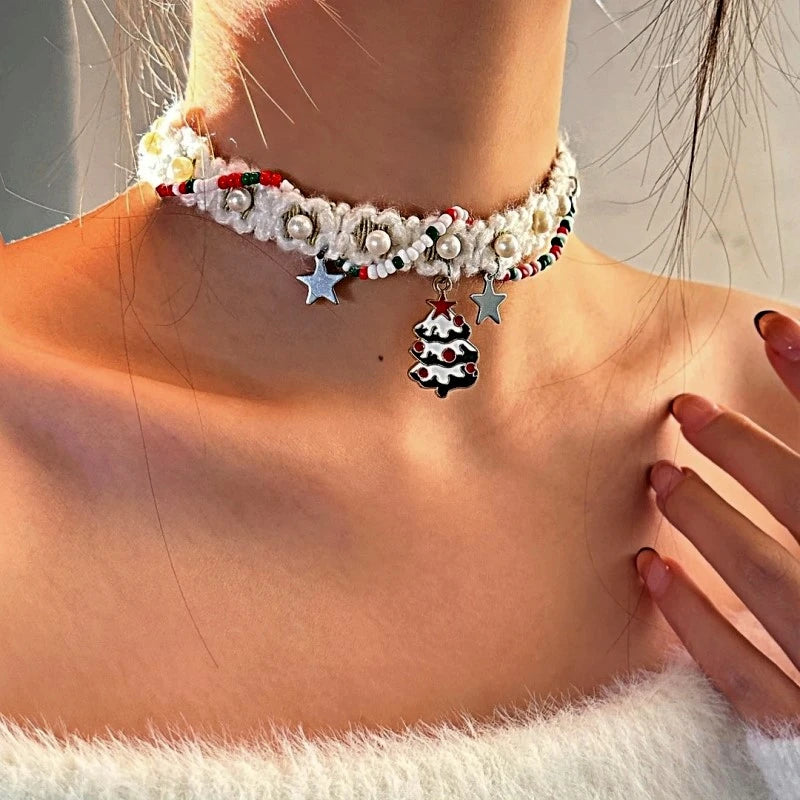 Close-up of the pendant and clasp on the Star Choker