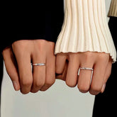 Sterling Silver Adjustable Couple Rings - stunning Couple Rings