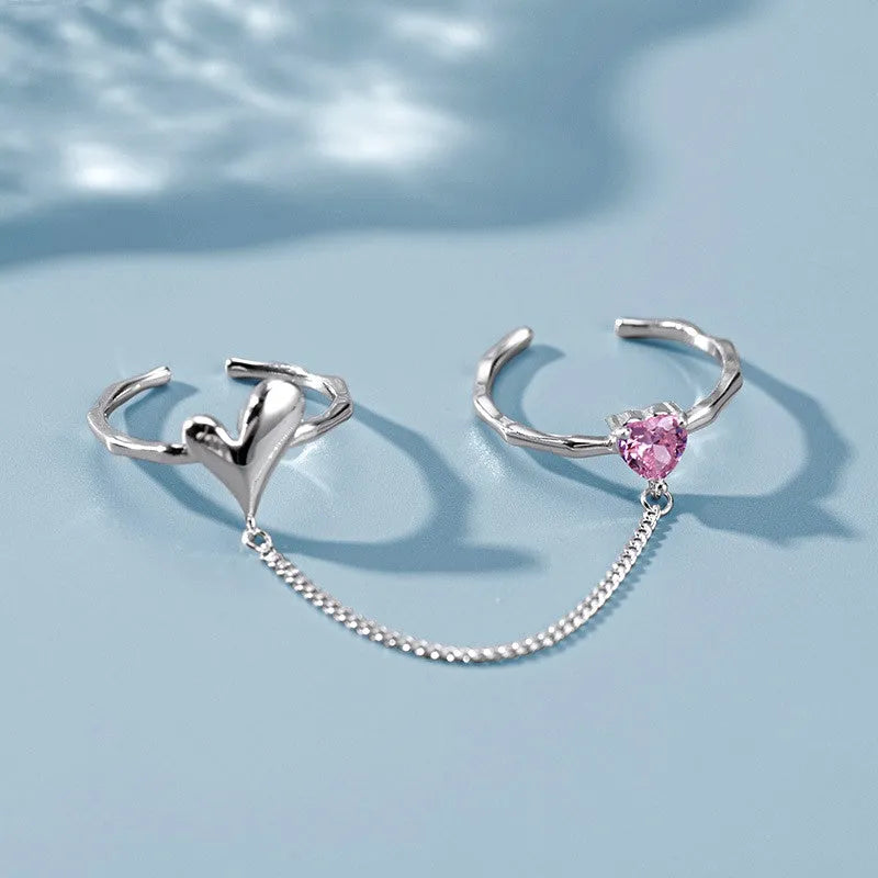 Close-up view of the gemstone and setting of the Pink Diamond Ring