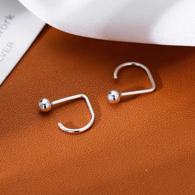 Detailed view of the sparkling accents on the Bean Ear Hooks