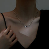 Sterling Silver Bean Necklace - beautiful Silver Bean Necklace