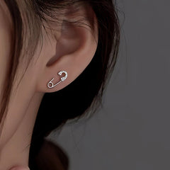 Sterling Silver Buckle Stud Earrings - elegant Buckle Stud Earrings