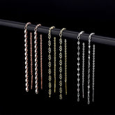 Sterling Silver Chain Thrreader Earrings - elegant Chain Threader Earrings