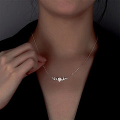 Sterling Silver Cherry Blossom Necklace - beautiful Cherry Blossom Necklace