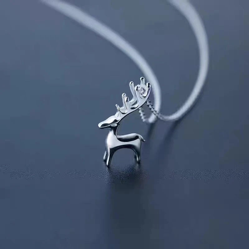 Close-up of the pendant and clasp on the Elk Pendant Necklace