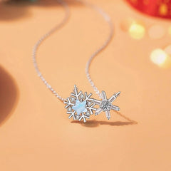 Close-up of the pendant and clasp on the Snowflake Glass Stone
