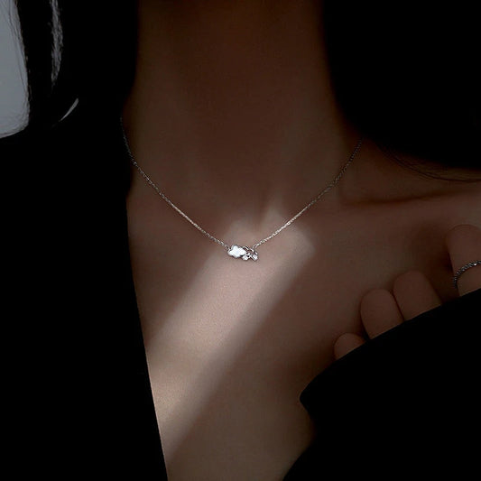 Sterling Silver Cloud Rain Drop Necklace - beautiful Cloud Rain Drop