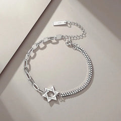 Close-up of the clasp and charm details on the Couple Bracelets