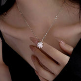 Sterling Silver Crystal Ice Flower Necklaces - beautiful Ice Flower Necklace