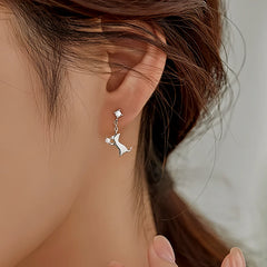 Sterling Silver Cute Kitten Earrings - elegant Cute Kitten Earrings