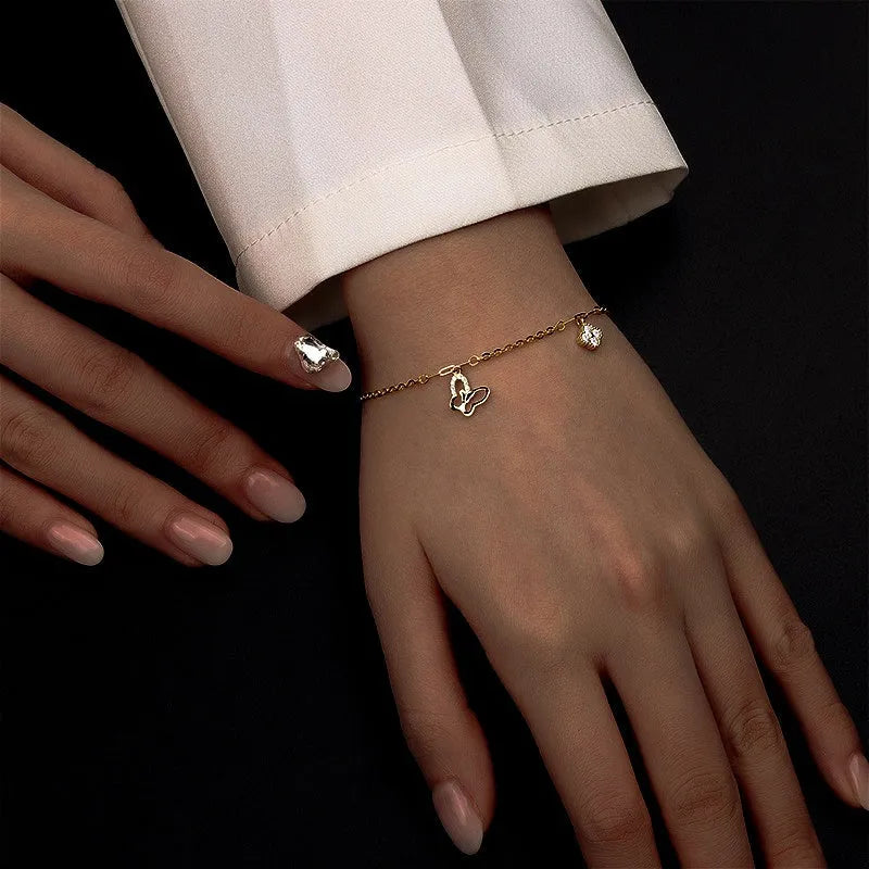 Sterling Silver Diamond Four-Leaf Clover Bracelets - chic Wishing Tree Necklace