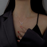 Sterling Silver Diamond Rabbit Necklaces - beautiful Heart Stud Earrings