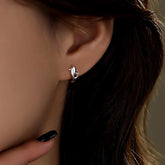 Sterling Silver Dolphin Hoop Earrings - elegant Tassel Clip Earrings