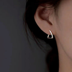 Sterling Silver Elegant Twisted Geometric Earrings - elegant Twisted Geometric Earrings