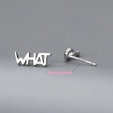 Sterling Silver Elegant WHAT? Stud Earrings - elegant WHAT? Stud Earrings