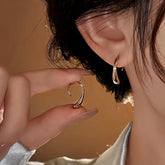 Sterling Silver Elegant Water Drop Ear Hooks - elegant Water Drop Ear Hooks
