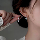 Sterling Silver Elegant Zircon Diamond Earrings - elegant Zircon Drop Earrings