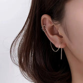 Sterling Silver Heart Ear Clip Earrings - elegant Heart Ear Clip