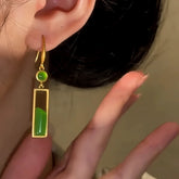 Sterling Silver Hetian Jasper Earrings - elegant Jasper Earrings