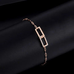 Full view of the elegant Sterling Silver Interlocking Bracelets