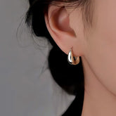 Sterling Silver Irregular Earrings - elegant Clover Heart Necklace