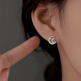 Sterling Silver Little Prince Stud Earrings - elegant Interlocking Bracelet