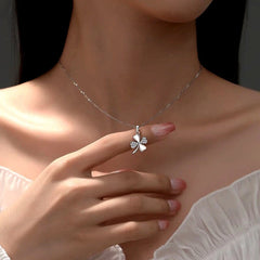 Close-up of the pendant and clasp on the Hoop Necklace