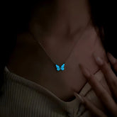 Sterling Silver Luminous Butterfly Necklace - beautiful Little Prince Studs