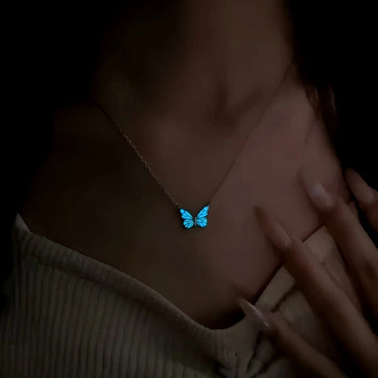Sterling Silver Luminous Butterfly Necklace - beautiful Little Prince Studs