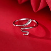 Sterling Silver Luxury Adjustable Snake Rings - stunning Cross Threader Earrings