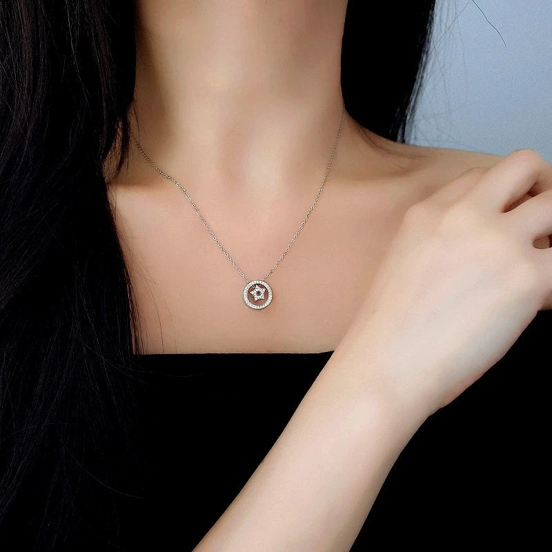 The perfect Double Ring Necklace for layering or wearing as a statement piece
