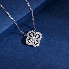 Close-up of the pendant and clasp on the Love Key Necklace