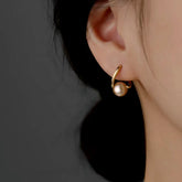 Sterling Silver Luxury Pearl Earrings - elegant Luxury Pearl Earrings
