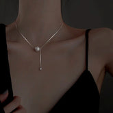 Sterling Silver Luxury Pearl Tassel Necklace - beautiful Pearl Tassel Necklace