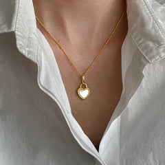 Sterling Silver Luxury White And Balck Heart-Design Necklaces - beautiful Black and White Heart Necklace