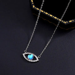 Close-up of the pendant and clasp on the Moonstone Eye Necklace