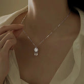 Sterling Silver One Carat Moissanite Necklace - beautiful One Carat Moissanite Necklace
