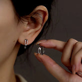 Sterling Silver Personalized Pin Earrings - elegant Safety Pin Earrings