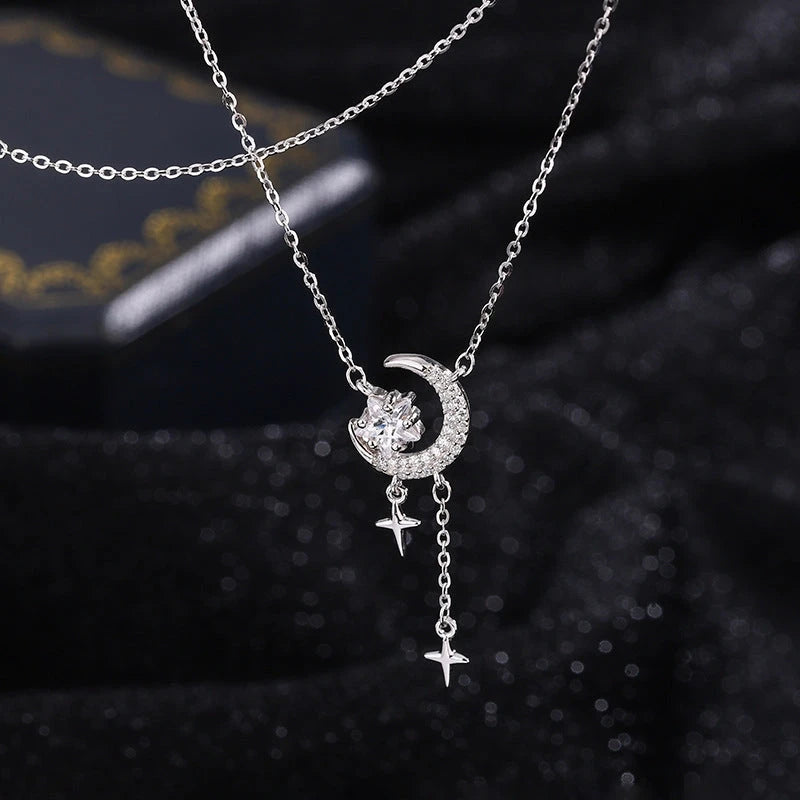 Close-up of the pendant and clasp on the Dainty Star Necklace