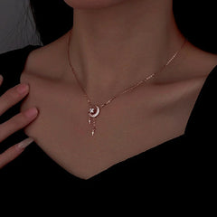 Sterling Silver Romantic Star Necklace - beautiful Dainty Star Necklace