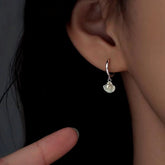 Sterling Silver Shell Pearl Earrings - elegant Seashell Pearl Earrings
