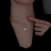 Sterling Silver Simple Mickey Mouse Necklace - beautiful Mickey Mouse Necklace