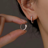 Sterling Silver Snake Hoop Earrings - elegant Snake Hoop Earrings